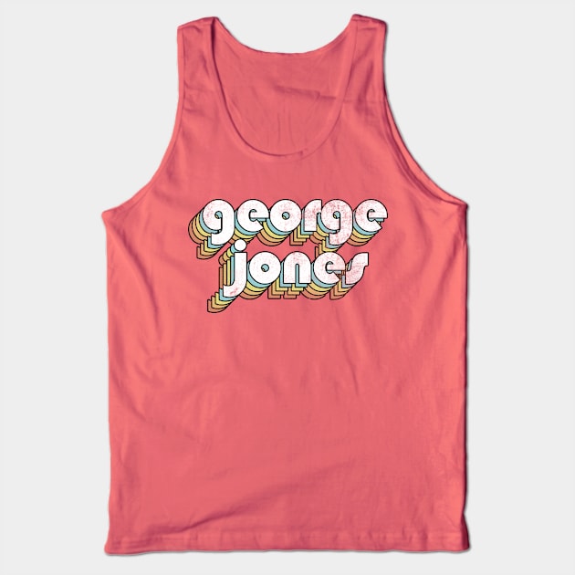 George Jones - Retro Rainbow Letters Tank Top by Dimma Viral